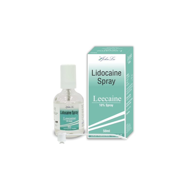 Leecaine 10% Spray (Lidocaine IP 100 Mg + Ethanol IP 30.4%v/v (500 MTD)) exporter and bulk supplier from India – Derma Range medicines