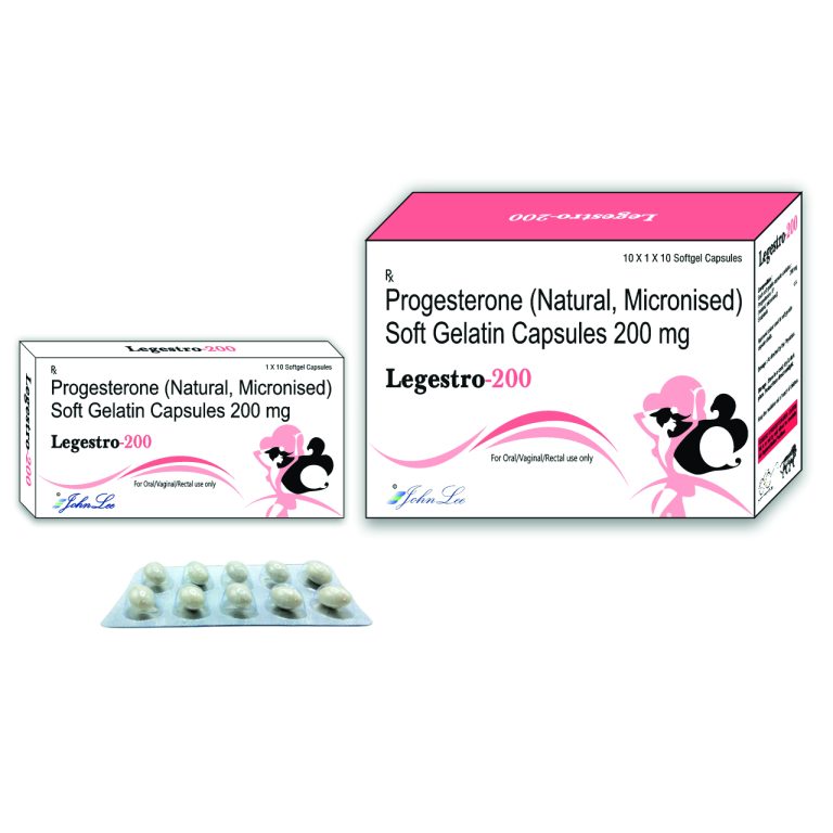 Legestro-200 – Progesterone IP 200 Mg (Natural, Micronised)