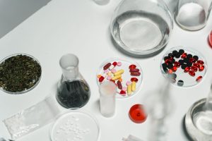 Vials of injectable antimalarial medicine packed for export to a hospital tender