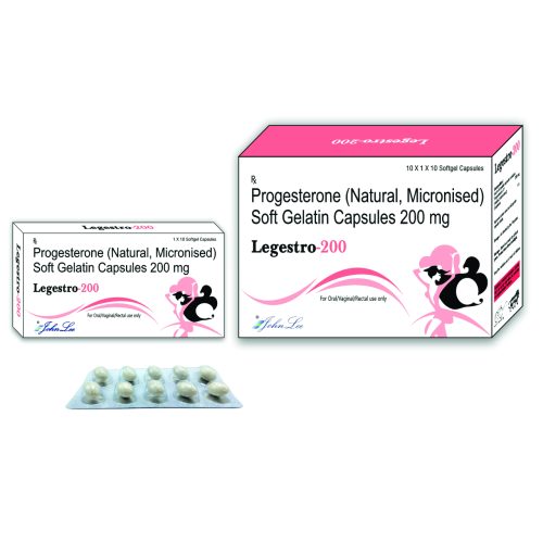 Legestro-200 – Progesterone IP 200 Mg (Natural, Micronised)