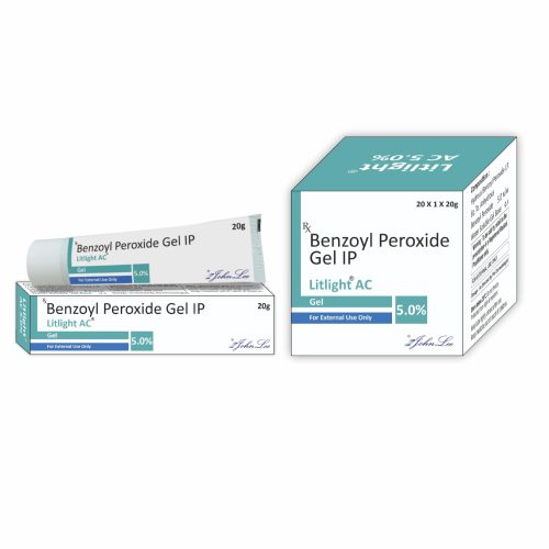 Litlight AC 5% (Benzoyl Peroxide IP 5.0% w/w) exporter and bulk supplier from India – Derma Range medicines